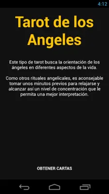 Tarot de los Angeles android App screenshot 3